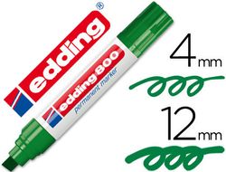 EDDING 800 Marcador Permanente Punta Biselada Trazo 4 - 12 Mm Verde Ref. 800-04