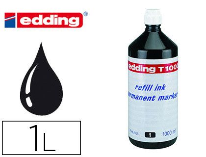 EDDING Bote Tinta T-1000 negro 1000 ml Ref. T1000-01