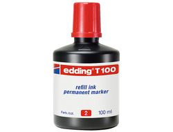 EDDING Bote Tinta T100 (100 ml) rojo T100-02