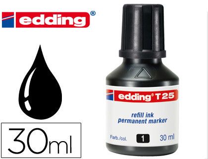 EDDING Frasco de Tinta Edding T-25 30 ml negro T25-01