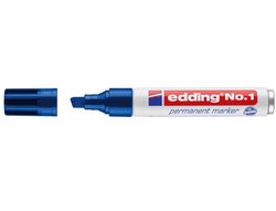 EDDING Nº1 Marcador permanente recargable Trazo 1-5mm Punta biselada Azul Ref. 1-03