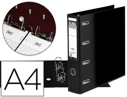 ELBA Archivador Doble Mecanismo de Palanca Rado Plast A4 Lomo 75mm Negro 100551851