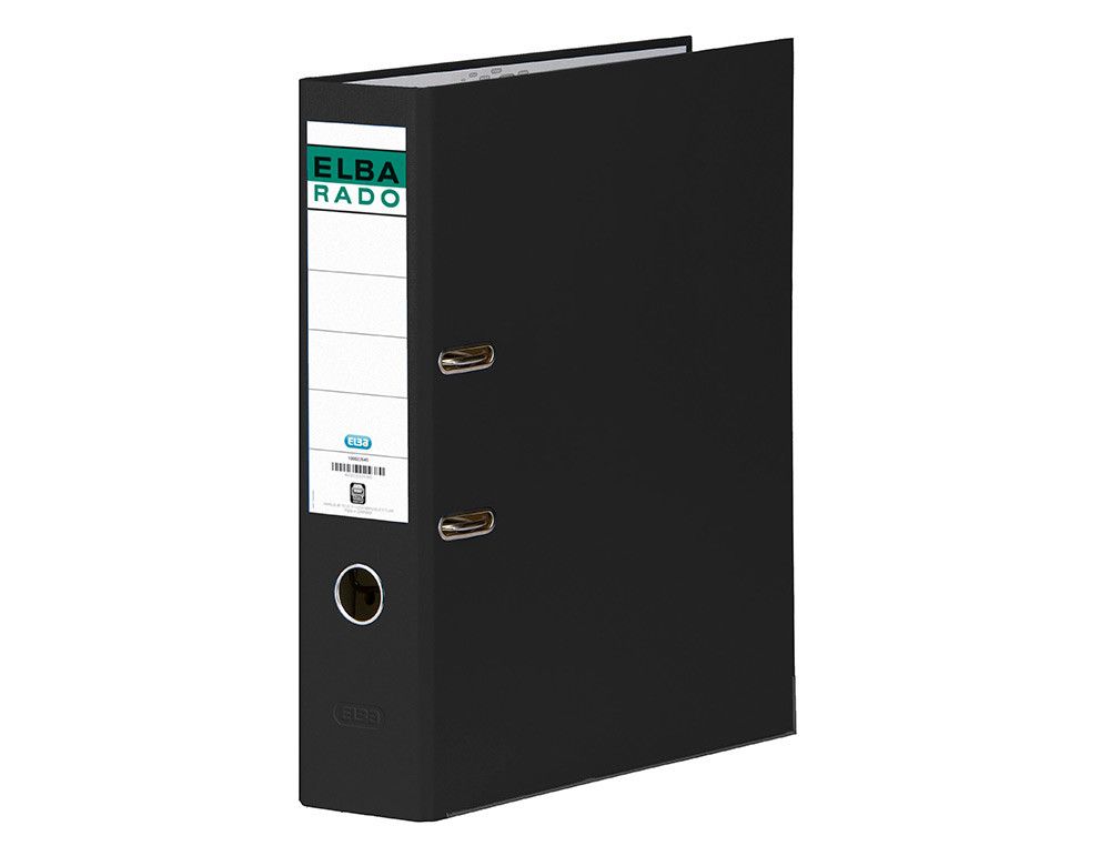 Lihit Lab Papeleria Artigas | ARCHIVADOR DE PALANCA LIDERPAPEL FOLIO CLASSIC Black Carton Entrecolado Con Rado Lomo 75mm Negro Compresor Metal Dossier Clip