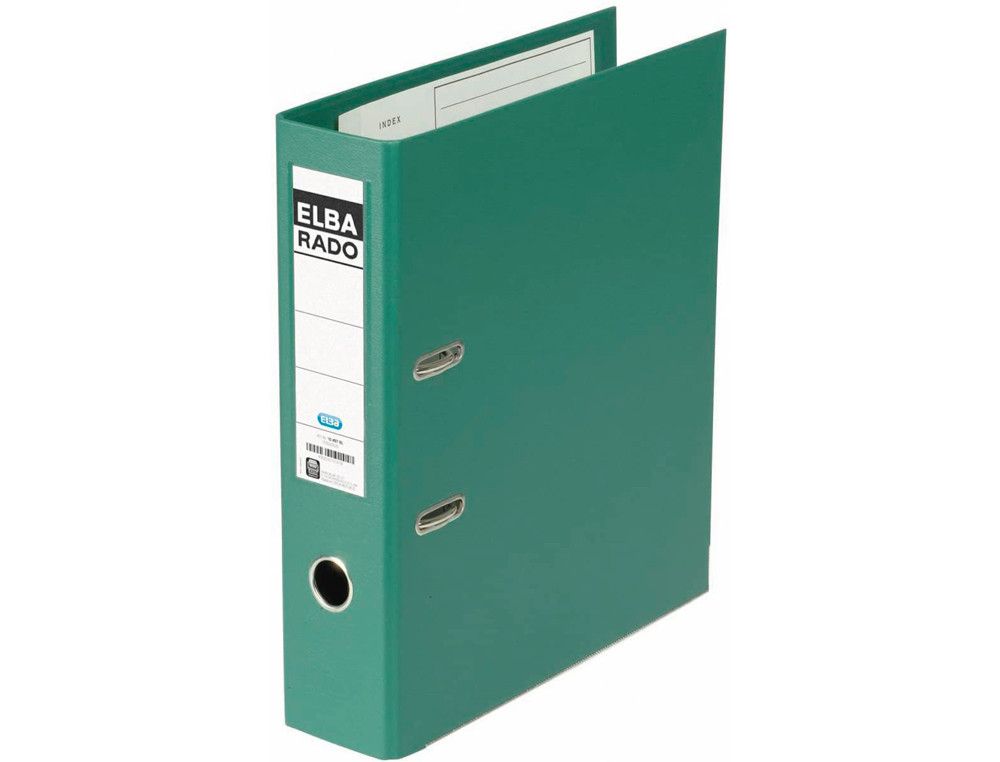 ELBA Archivador Palanca Rado Plast A4 Lomo 80mm Verde 100022628