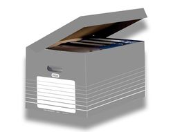 Elba contenedor con tapa integrada box auto gris