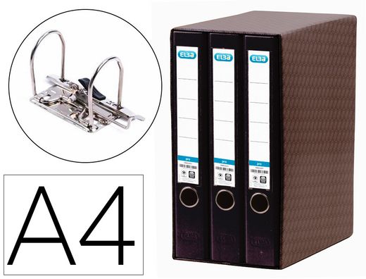 ELBA Módulo Archivador 3ud A4 Lomo 50mm Negro 100580060