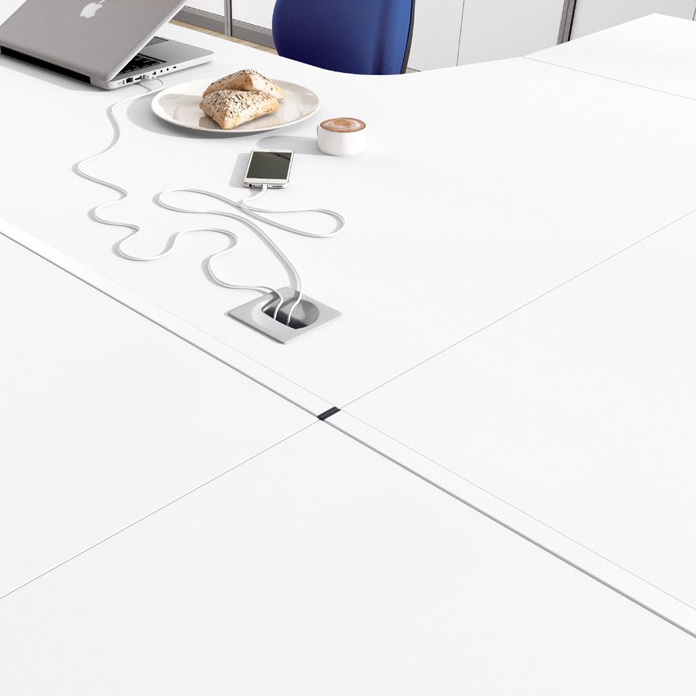 Embellecedor 160  cm Mesa 2201 Blanco