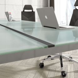 Embellecedor 160  cm Mesa Tablero Cristal 2201 Antracita