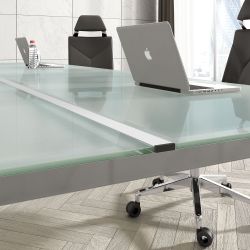Embellecedor 180 Mesa Tablero Cristal 2202 Blanco