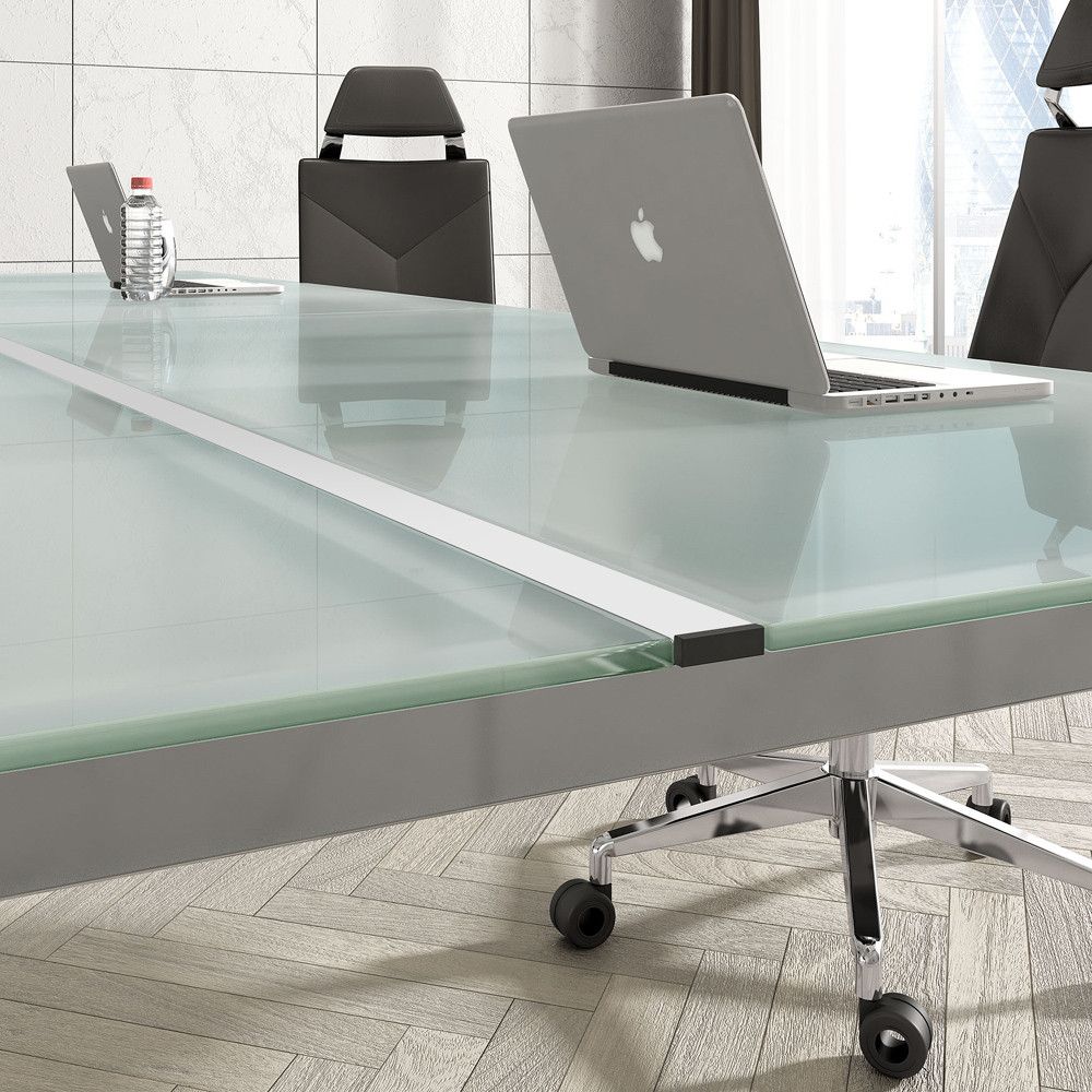 Embellecedor 180 Mesa Tablero Cristal 2204 Blanco