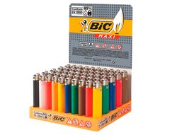 Encendedor bic maxi j26 expositor de 50 unidades colores surtidos
