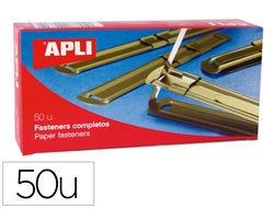 Encuadernador fastener dorado apli caja de 50 unidades