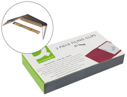 Encuadernador Fastener Q-Connect Dorado Caja de 50