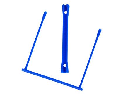 Encuadernador Fastener Q-Connect Plastico E-Clips Color Azul Caja de 100 Unidades