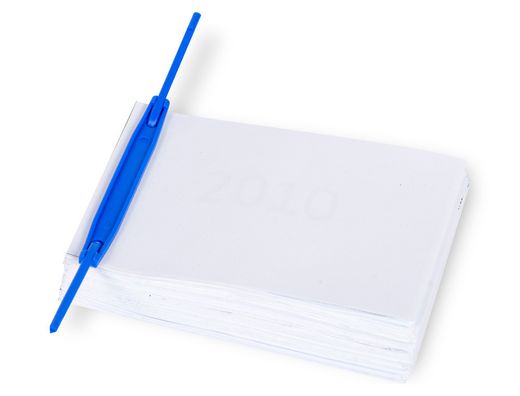 Encuadernador Fastener Q-Connect Plastico E-Clips Color Azul Caja de 100 Unidades