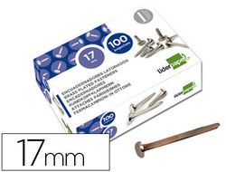 Encuadernadores Liderpapel N.2 17 mm Caja de 100 Niquelados