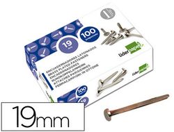 Encuadernadores Liderpapel N.3 19 mm -Caja de 100 Niquelados