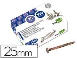 Encuadernadores Liderpapel N.5 25 mm -Caja de 100 Niquelados