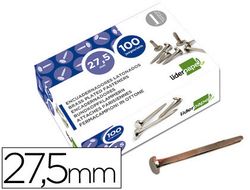 Encuadernadores Liderpapel N.6 27,5 mm -Caja de 100 Niquelados