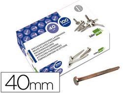 Encuadernadores Liderpapel N.8 40 mm -Caja de 100 Niquelados