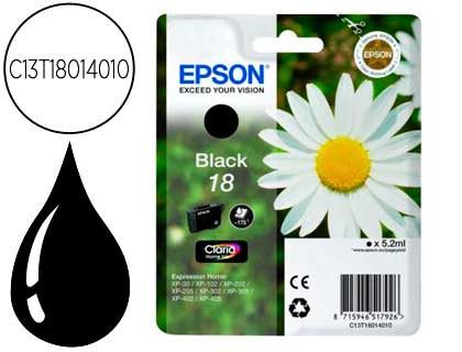 EPSON cartucho inkjet negro CLARIA 18 175P XP-30/102/2XX/3XX/4XX C13T18014012