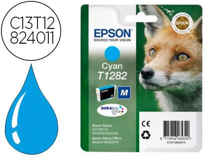 EPSON cartucho inyección cián 3,5ml T128 Stylus BX305/S22/SX125/130/235W/420W/435W/440 C13T12824012
