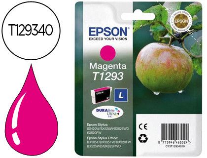 EPSON cartucho inyección magenta 7ml T129 Stylus B42WD/BX305/320/525/535/625 C13T12934012