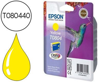 Epson Cartuchos inyeccion T0804 Amarillo Blister C13T08044011