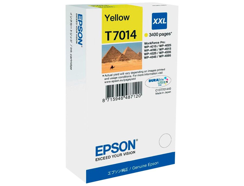 Epson Cartuchos inyeccion T7014 XXL Amarillo Blister C13T70144010