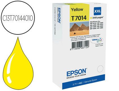 Epson Cartuchos inyeccion T7014 XXL Amarillo Blister C13T70144010