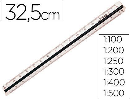 Escala Mor 1632.20 -1:100-200-250-300-400-500 -30 cm -Estuche Rigido Color
