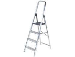 Escalera Q-Connect de Aluminio 4 Peldaños 860X462X1470 mm Peso Maximo 150 Kg En-131