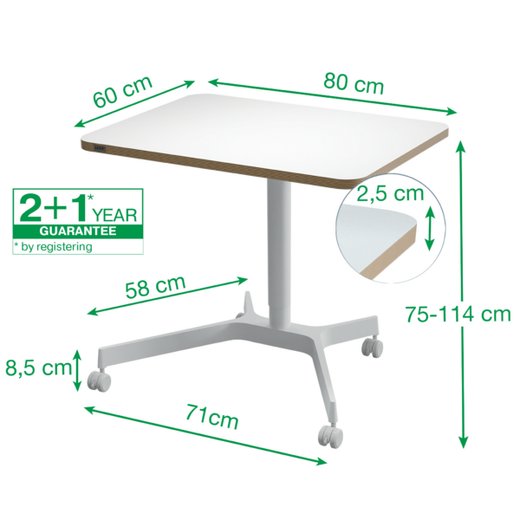 Escritorio compacto neumático Ergo Sit - Stand