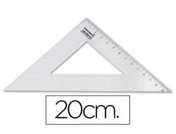 Escuadra Liderpapel 20 cm Plastico Cristal