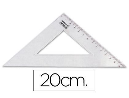 Escuadra Liderpapel 20 cm Plastico Cristal