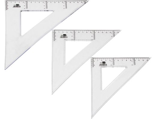 Escuadra Liderpapel 20 cm Plastico Cristal