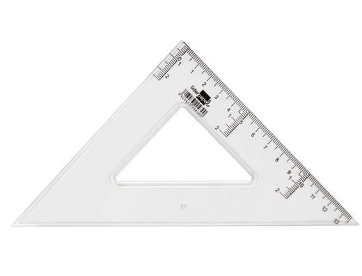 Escuadra Liderpapel 20 cm Plastico Cristal