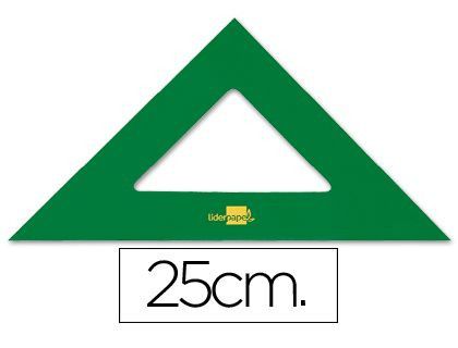 Escuadra Liderpapel 25 cm Acrilico Verde