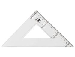 Escuadra Liderpapel 25 cm Plastico Cristal