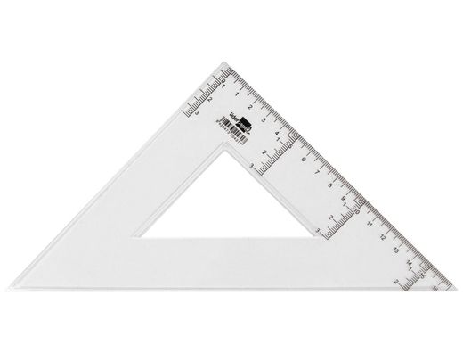 Escuadra Liderpapel 25 cm Plastico Cristal