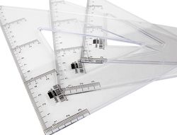 Escuadra Liderpapel 25 cm Plastico Cristal