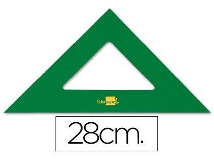 Escuadra Liderpapel 28 cm Acrilico Verde