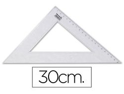 Escuadra Liderpapel 30 cm Plastico Cristal