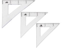 Escuadra Liderpapel 30 cm Plastico Cristal