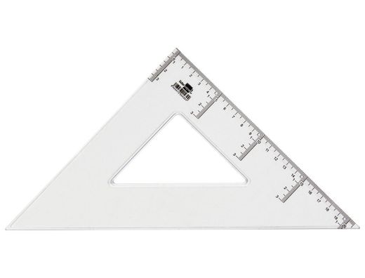 Escuadra Liderpapel 30 cm Plastico Cristal