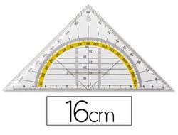 Escuadra Liderpapel Geometria 16 cm Plastico Cristal con Pestaña de Sujeccion