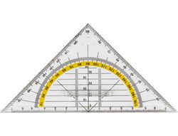 Escuadra Liderpapel Geometria 16 cm Plastico Cristal con Pestaña de Sujeccion