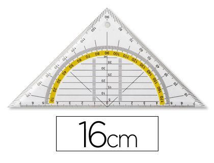 Escuadra Liderpapel Geometria 16 cm Plastico Cristal