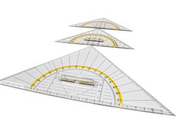 Escuadra Liderpapel Geometria 16 cm Plastico Cristal