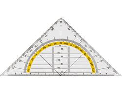 Escuadra Liderpapel Geometria 16 cm Plastico Cristal